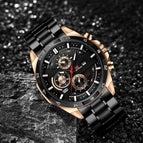 Va Va Voom Men's watch Waterproof Steel strap Business Sports men's Calendar quartz Watch VA-216G
