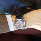 KIMSDUN men's watch double-sided hollow fully automatic mechanical trend antique carved waterproof men's casual watch K-2193A