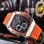 Men's watch 6-Pin Running Seconds Quartz Men's Watch European Barrel-Shaped Watch Multifunctional Watch 9791