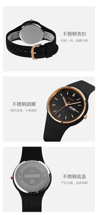 SKMEI casual simple ladies watch round scale double calendar watch elegant female student quartz watch