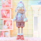 Christmas decoration creative pink Christmas dolls holiday window scene ornaments arrangement supplies Christmas gift 52101