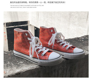 Warrior high-side women's canvas shoes casual student couple sports traveling shoes WXY-A710G