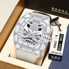 KIMSDUN New Transparent Richard Skull Hollow Automatic Mechanical Watch Men's Watch Fashion Miller K-2016A