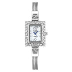 GEDI full diamond small square plate watch new ladies fashion starry delicate light luxury bracelet quartz watch women 1005