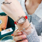 Meibin new women's watch water drop Fritillaria diamond inlaid fashion women's Quartz office lady Watch 1575