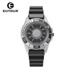 EUTOUR Tiktok men's watch women's watch Jane stainless steel with silicone creative magnetic black technology metal student men's watch