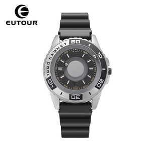 EUTOUR Tiktok men's watch women's watch Jane stainless steel with silicone creative magnetic black technology metal student men's watch