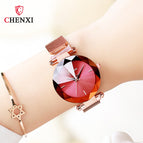 CHENXI Hot Sale Fashion women Watch Magnetic Mesh Strap Watch Quartz Watch Ladies Net Watch 309L