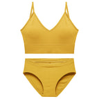 Women's plus size underwear no ring sexy small chest gathering beautiful back vest Panties and bra set A1607