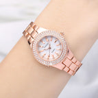 New women's watch female student Korean version trend full diamond and diamond women's watch waterproof fashion quartz steel belt watch women 2021