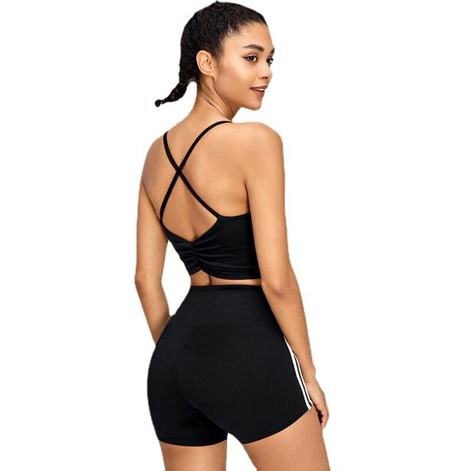 New Sports Underwear Women's Cross Beauty Back Vest Yoga Sports Bra Women's Quick-Drying Running Fitness Clothes