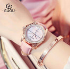Guou 8205 Ladies Watch New Fashion Relogio Feminino Luxury Bracelet Women's Watches Women Watches Diamond Clock