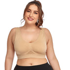 Large size new hollow mesh sports underwear women no steel ring shockproof yoga running sports  bra 4563