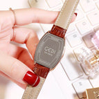 GEDI 12010 Fashion Casual Watch Hot Sale Women Elegant Luxury Diamond Leather Waterproof Ladies Analog Quartz Dress Wristwatch