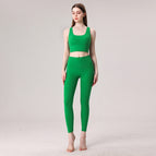 New yoga suit Cross Shoulder Strap Beautiful Back Tank-Top Yoga Clothes Women's Skinny Running fitness Sports Two-Piece set TZ-230322