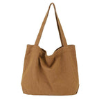 Korean version simple large-capacity canvas bag lightweight solid color single shoulder female bag casual retro shopping bag handbag SR111-1