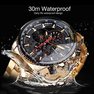 Forsining Men's Automatic Mechanical Steel Belt Watch Luxury Top Brand Men Watches Male Luminous Wristwatch Waterproof Clock for Men