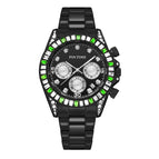 PINTIME new style men's casual watch fashion steel watch men's and women's waterproof quartz men's watch
