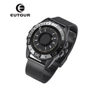 EUTOUR Tiktok men's watch women's watch Jane stainless steel with silicone creative magnetic black technology metal student men's watch