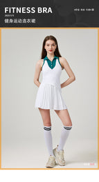 Lulu New Outdoor Sleeveless Badminton Dress Tennis Skirt Sports Suit Women's Golf Pantskirt Women 307