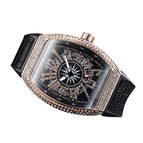 Watch for men FM Barrel-Shaped Quartz Watch Frank Diamond-Embedded Starry Waterproof Watch in Stock 8122