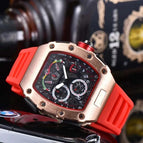 Men's watch 6-Pin Running Seconds Quartz Men's Watch European Barrel-Shaped Watch Multifunctional Watch 9791