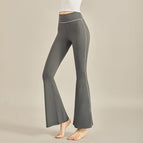 Bell-Bottom Pants Yoga Trousers for Women 2023 Spring and Summer New Casual Pants High Waist Figure Flattering Hip-Lifting Micro-Pull Exercise Workout Pants