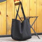 Korean version simple large-capacity canvas bag lightweight solid color single shoulder female bag casual retro shopping bag handbag SR111-1