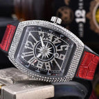Watch for men FM Barrel-Shaped Quartz Watch Frank Diamond-Embedded Starry Waterproof Watch in Stock 8122