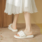 Slippers women's summer 2022 thick bottom one-word slippers outside wear soft bottom sandals women YF261-1A