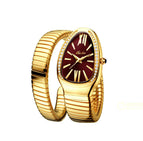 Missfox watch women's fashion personalized snakehead Bracelet Stainless Steel Diamond snake watch women