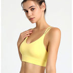 Women Yoga sports Bra Summer New Lulu Thin Cross Straps Cloud Sense Sports Vest Sexy Beauty Back Bra top