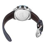 Megir Men's Watch Fashion Blue Timing Stereo Plate Leather Sports men calendar waterproof Watch 2119