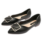 Korean shoes women 2022 new flat sole single shoes women's large size pointed head shoes office lady causal flat shoes 222-4