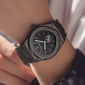 BESTWIN men's watch Round Steel Watch Men's Personality fashion waterproof Quartz Men's casual Watch 936