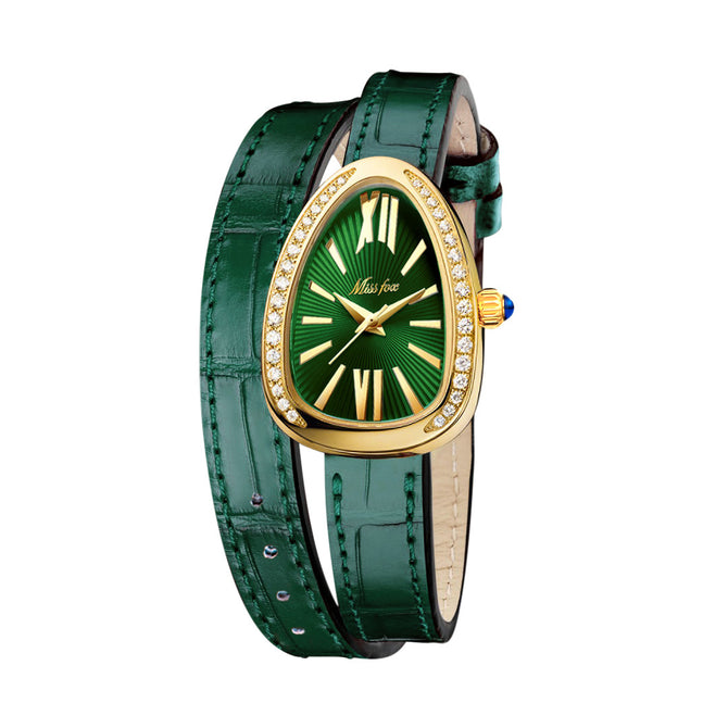 MISSFOX Watch for women exquisite retro ladies snake design design high-quality fashion lady quartz watch 2749