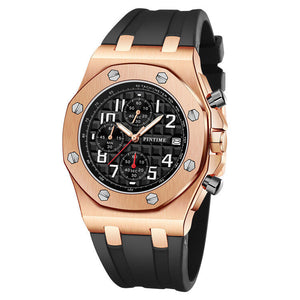 PINTIME Watch Multifunctional Men's Watch Running Seconds Sports Waterproof Calendar Quartz Tape 7008