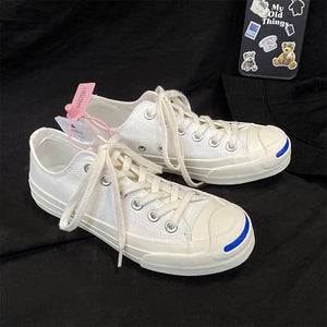 Casual shoes men open laughing canvas shoes student men and women couple shoes 1970s canvas shoes Korean wild board shoes 201