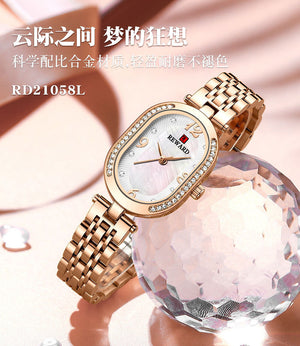 Reward new women's watch Elegant Lady Watch Diamond Quartz waterproof steel Watch