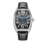 KIMSDUN men's Watch fashion barrel-shaped luminous leather automatic mechanical men's casual watch K-820D