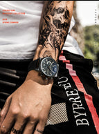 BAOGELA Luminous Quartz Watch Men's Belt Multifunctional Calendar Waterproof Watch Men 1709