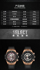 KIMSDUN Watch Men's Fashion Silicone Automatic Skeleton Mechanical men's casual Watch K-523A
