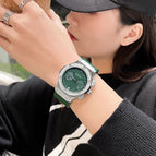 GUOU 8220 Watches fashion domineering black large dial heavy silicone watch female personality cool handsome lady watch with box gift for women