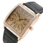 GOGOEY Square Rhinestone Digital Face Women's Watch Online Red Live Women's WatcH Fashion Quartz Watch Girl's Belt Watch