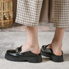 Women leather shoes  2022 new British style high-heeled office lady shoes round toe thick heel Mary Jane single street shoes women 668-2