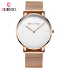 CHENXI Watch Student Simple Ultra-Thin Fashion Couple's Watch Douyin Mesh Strap Watch Men's and Women's Wrist Watch CX-076h