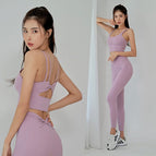 Sports yoga suits women's running beauty back fitness vest sexy professional high-altitude sports running yoga set