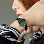 Women's Watch Gradient Starry French Light Luxury Minority Watch Temperament Small Green Watch Simple Women's Watch