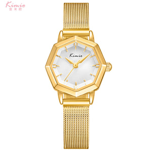 2021 New Arrive KIMIO 6501 Fashion 8 sides WatchLuxury Brand Quartz Wristwatch Ladies Bracelet Women's Watches For Women Clock