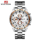Va Va Voom Men's watch Waterproof Steel strap Business Sports men's Calendar quartz Watch VA-216G